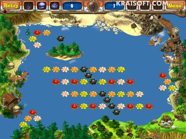 Clear your paddle-boat way to deliver your cargo in addicting action puzzle